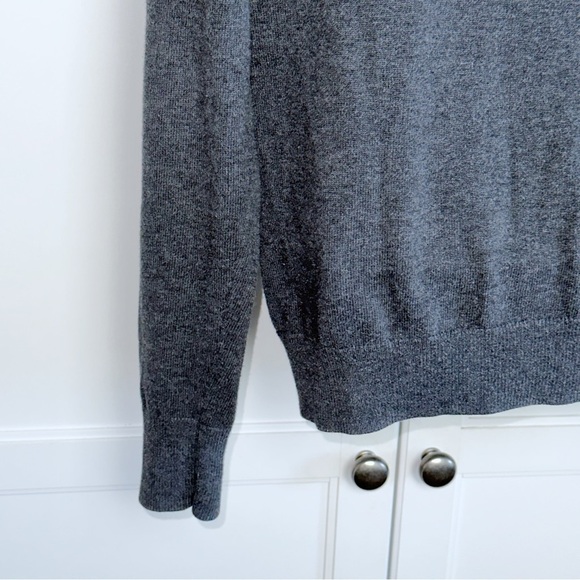 HALOGEN Valentines LOVE Sweater Gray Red Graphic Cotton Blend - Picture 7 of 10